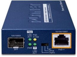 PLANET 100/1000BASE-X SFP zu 10/100/1000BASE-T 802.3bt PoE++ Medien Konverter, 95 Watt