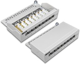 Wirewin 8-Port KAT6 Desktoppanel, geschirmt, LSA+