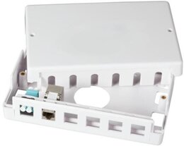 Wirewin 2x 6-Port Aufputzbox für Keystone Module, grau, Kunststoff