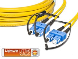 Lightwin High Quality Flat-Duplex LWL Patchkabel, SM, SC - SC