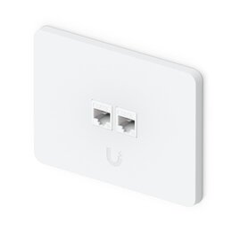 Ubiquiti Universelle, lackierbare Keystone-Wandplatte, 2 Port, horizontal, 4er-Pack
