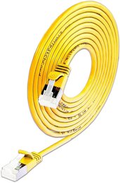 SLIM KAT6A 10 Gigabit Lightpatchkabel, 1,0m, U/FTP, Ø 3,8mm, gelb, 90-Pack