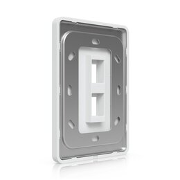 Ubiquiti Universelle, lackierbare Keystone-Wandplatte, 2 Port, vertikal, 4er-Pack