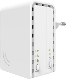 MikroTik PWR-Line AP mit 650MHz CPU, 64MB RAM, 1xLAN, 2.4Ghz 802.11b/g/n Dual Chain