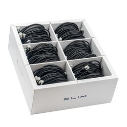 SLIM KAT6A 10 Gigabit Lightpatchkabel, 0,50m, U/FTP, Ø 3,8mm, schwarz, 90-Pack
