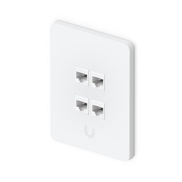 Ubiquiti Universelle, lackierbare Keystone-Wandplatte, 4 Port, vertikal, 4er-Pack