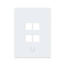 Ubiquiti Universelle, lackierbare Keystone-Wandplatte, 4 Port, vertikal, 4er-Pack