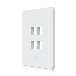 Ubiquiti Universelle, lackierbare Keystone-Wandplatte, 4 Port, vertikal, 4er-Pack