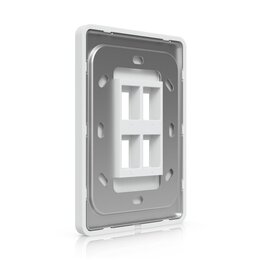 Ubiquiti Universelle, lackierbare Keystone-Wandplatte, 4 Port, vertikal, 4er-Pack