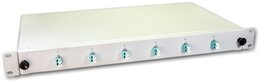 Lightwin LWL Spleissbox, 12 Fasern, 6x DLC Multimode, 50/125µm OM3 Pigtail