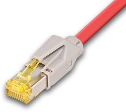 Neutral KAT6A HQ Patchkabel, DRAKA 500MHz, Hirose TM31, LSOH, rot 