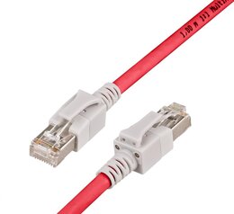 Wirewin KAT6A LED Patchkabel, S/FTP, Lifetime Warranty, rot