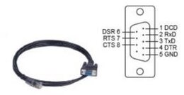 Moxa 8pin RJ45 to male DB9 connection shielded cable, 150cm