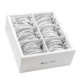SLIM KAT6A 10 Gigabit Lightpatchkabel, 2,0m, U/FTP, Ø 3,8mm, weiss, 60-Pack