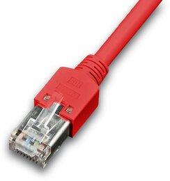 Neutral KAT5E HQ Patchkabel, DRAKA 100MHz, Hirose TM11, LSOH, rot