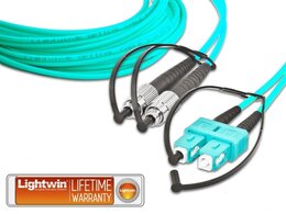Lightwin High Quality Duplex LWL Patchkabel, MM OM3, FC - SC 
