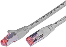 Wirewin KAT6 Patchkabel, S/FTP, LSOH, Lifetime Warranty, grau 