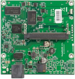 MikroTik RB411L mit 300MHz Atheros CPU, 32MB RAM, 1xLAN, 1x miniPCI, RouterOS L3