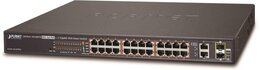 PLANET 24-Port 10/100TX 802.3at HP POE + 2Port Gbit Combo Web Smart