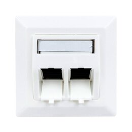 Wirewin Keystone Leerdose für 2 Module, Unterputz, RAL9010