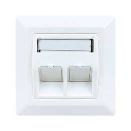 Wirewin Keystone Leerdose für 2 Module, Unterputz, RAL9010