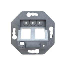 Wirewin Keystone Leerdose für 2 Module, Unterputz, RAL9010