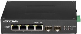 Hikvision DS-3T0506HP-E/HS - 4-Port 1 Gbps PoE Switch, IEEE 802.3af/at/bt, 60W