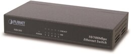 PLANET 5-Port 10/100Mbps Fast Ethernet Switch, Metal