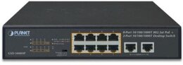 PLANET 8-Port 10/100/1000Mbps 802.3at PoE + 2-Port 10/100/1000T Desktop Switch, 120W