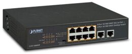 PLANET 8-Port 10/100/1000Mbps 802.3at PoE + 2-Port 10/100/1000T Desktop Switch, 120W
