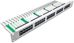 Wirewin 50-Port ISDN Panel, 1HE, lichtgrau