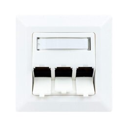 Wirewin Keystone Leerdose für 3 Module, Unterputz, RAL9010