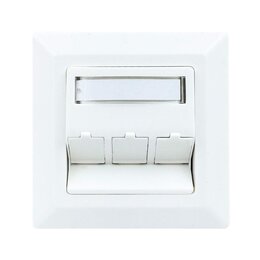 Wirewin Keystone Leerdose für 3 Module, Unterputz, RAL9010
