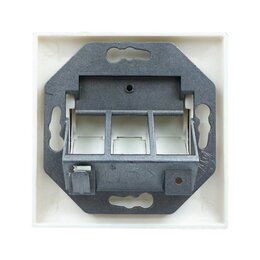 Wirewin Keystone Leerdose für 3 Module, Unterputz, RAL9010
