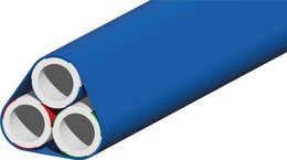 Lightwin Rohrverbund mit 3x 14/10-er Rohren, direkt erdverlegbar, UV beständig, blau