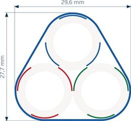 Lightwin Rohrverbund mit 3x 14/10-er Rohren, direkt erdverlegbar, UV beständig, blau