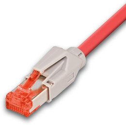 Neutral KAT6 HQ Patchkabel, DRAKA 500MHz, Hirose TM21, LSOH, rot
