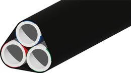 Lightwin Rohrverbund mit 3x 20/16-er Rohren, direkt erdverlegbar, UV beständig, schwarz