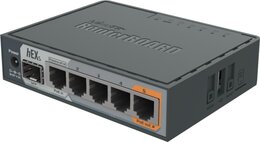 MikroTik hEX S mit Dual Core 880 MHz CPU, 256 MB RAM, 5 Gbit LAN, 1 SFP Port, PoE Out