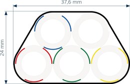 Lightwin Rohrverbund mit 5x 12/8-er Rohren, direkt erdverlegbar, UV beständig, schwarz
