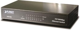 PLANET 8-Port 10/100Mbps Fast Ethernet Switch, Metal