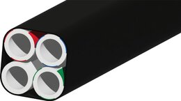 Lightwin Rohrverbund mit 4x 14/10-er Rohren, direkt erdverlegbar, UV beständig, schwarz
