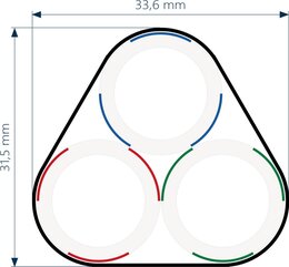 Lightwin Rohrverbund mit 3x 16/12-er Rohren, direkt erdverlegbar, UV beständig, schwarz