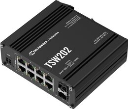 Teltonika IP30 Industrie 8-Port 1Gbit PoE+, 2-Port SFP L2+ Switch, -40°C - +75°C