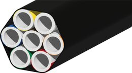 Lightwin Rohrverbund mit 7x 14/10-er Rohren, direkt erdverlegbar, UV beständig, schwarz