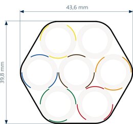 Lightwin Rohrverbund mit 7x 14/10-er Rohren, direkt erdverlegbar, UV beständig, schwarz