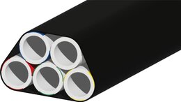 Lightwin Rohrverbund mit 5x 16/12-er Rohren, direkt erdverlegbar, UV beständig, schwarz