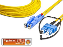 Lightwin High Quality Duplex LWL Patchkabel, SM, E2000 - SC