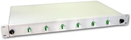 Lightwin LWL Spleissbox, 12 Fasern, 6x DLC/APC Singlemode, 9/125µm OS2 G657.A1 Pigtail