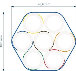 Lightwin Rohrverbund mit 7x 14/10-er Rohren, direkt erdverlegbar, UV beständig, blau